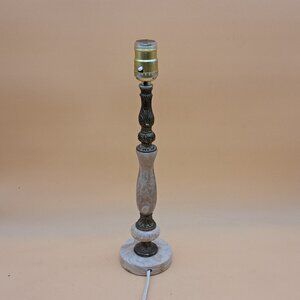 Vintage Brass & Marble Table Lamp